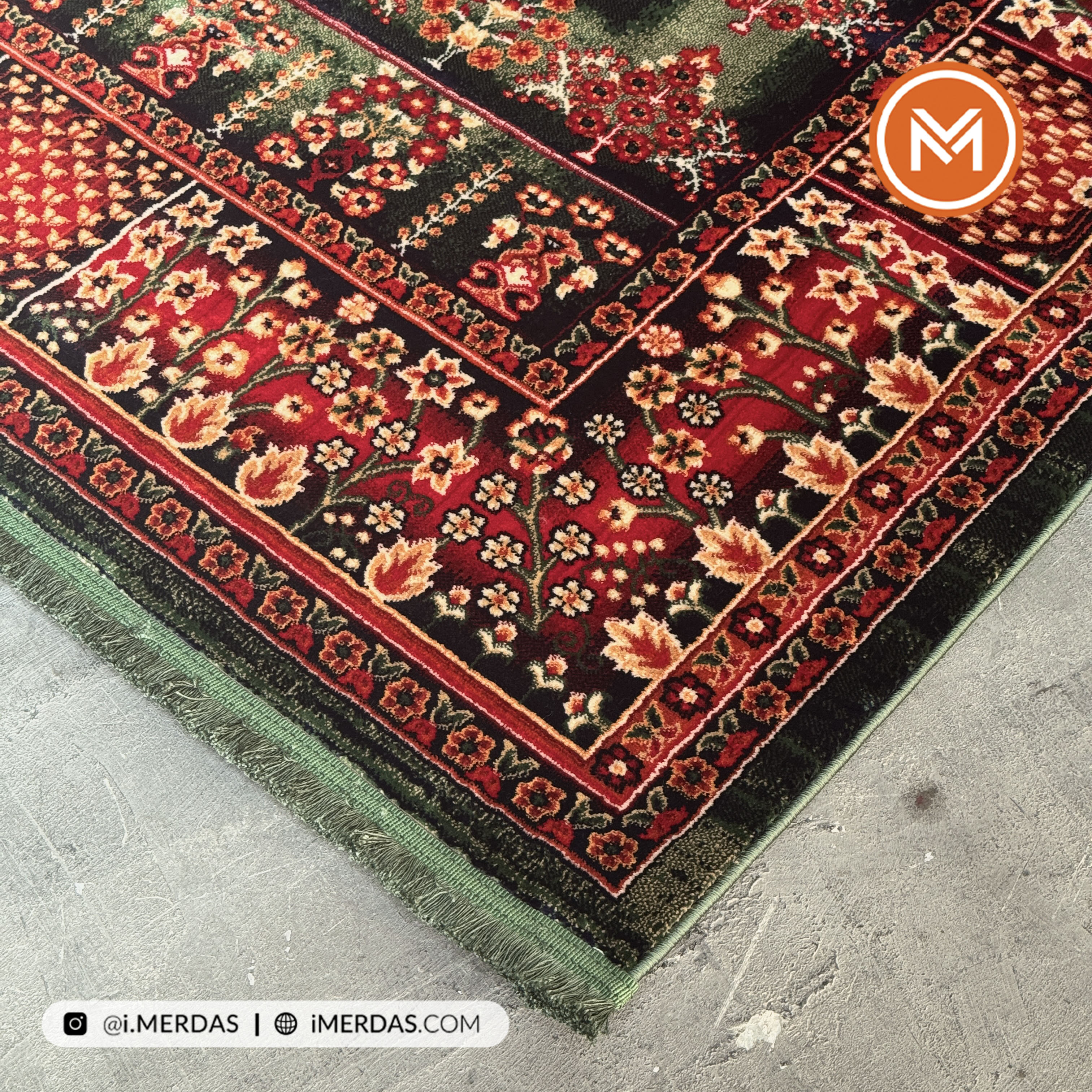 فرش گبه هرمس پلاس کد 66100 زمینه تمام رنگ